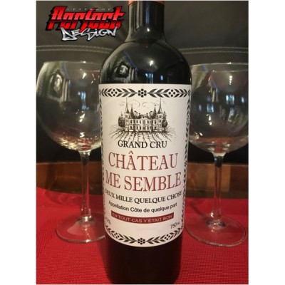 Wine bottle label - Château me semble